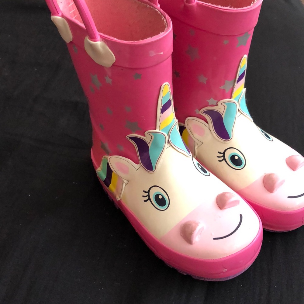 Unicorn toddler rain boots
